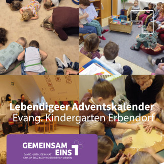 Kinder beim Backen und Kinder, die einem Geigenspieler lauschen