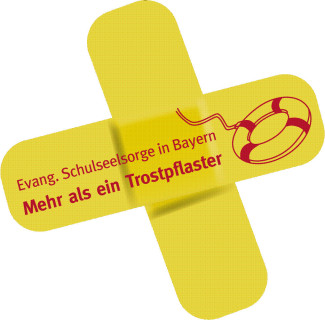 Gelbes Kreuz aus Heftpflastern