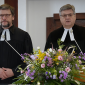 Dekan Karlhermann Schötz und Pfarrer Miroslav Eštok im Gottesdienst der reformierten Gemeinde in Vsetín (Horní sbor)